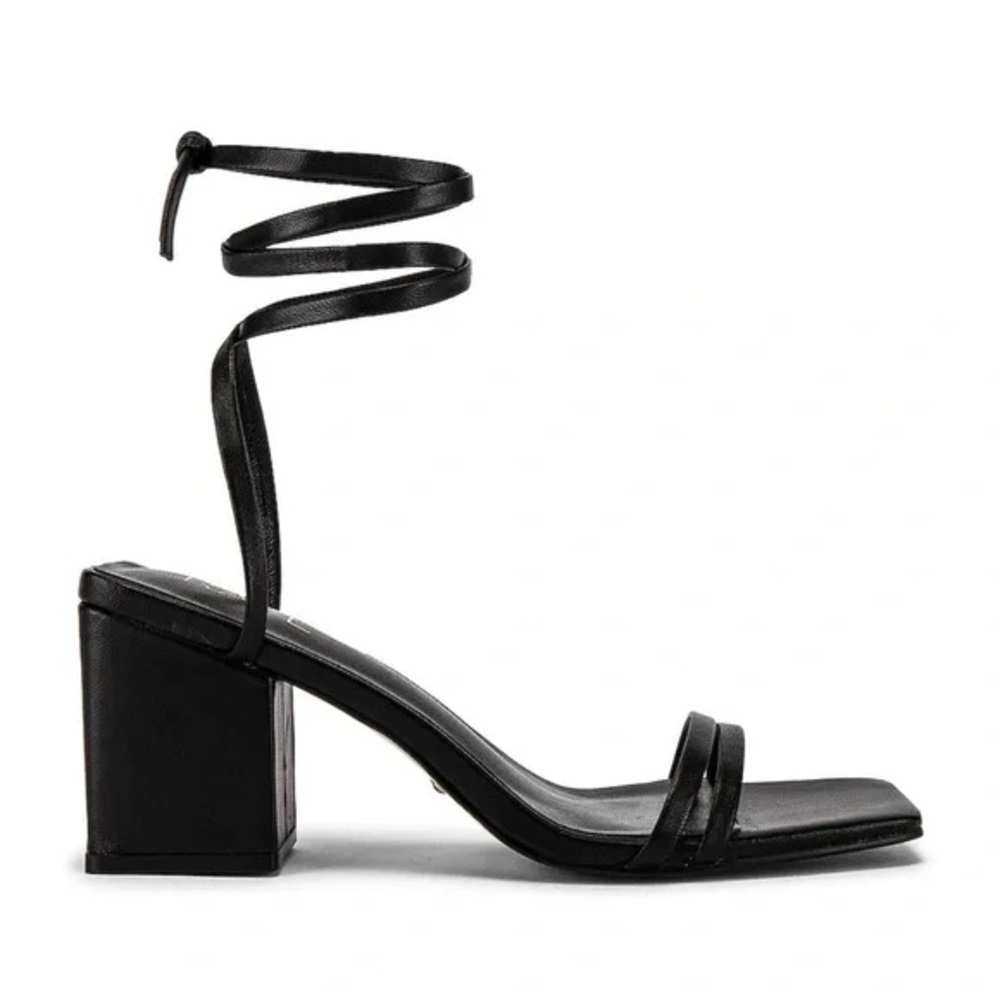 RAYE Black Strappy Sandals
